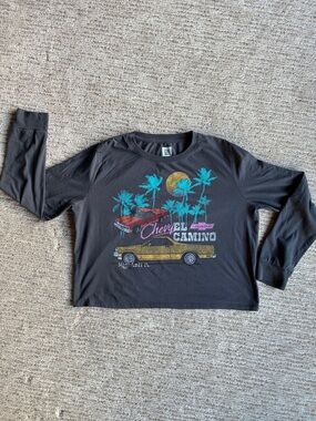Grey Chevy El Camino Graphic Long-Sleeve Tee
